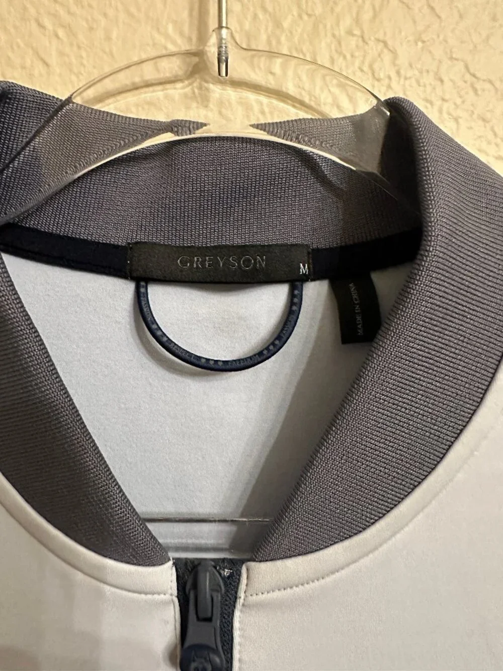 Greyson Light Blue/Gray Quarter-Zip Vest Vaquero Golf Club